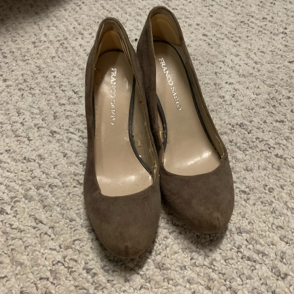 Franco Sarto suede heels
